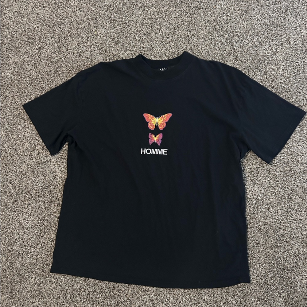 Homme black oversized tee